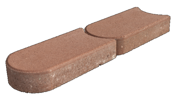 Graskantsteen Rood 22x12x4,5cm