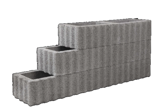 Rechthoekflor Grijs 40x60x25cm