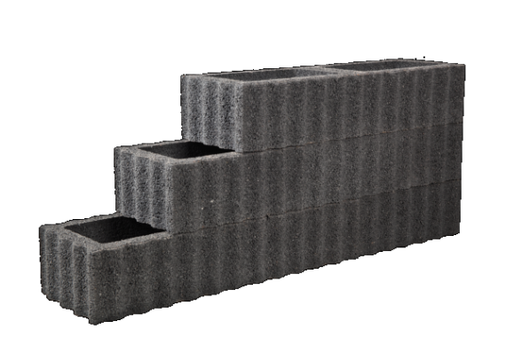 Rechthoekflor Zwart 40x60x25cm