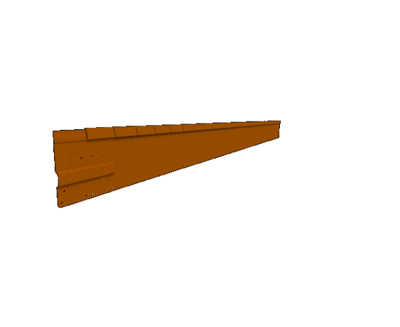 Flexline corten hoogte 15 cm - lengte 220 cm - incl. 3 pennen