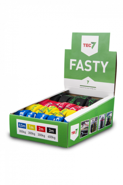 Fasty spanband rood 20mm breed - lengte 200cm