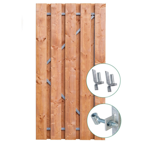 Tuindeur geschaafd 100x180cm Red Class Wood Solide 9-planks