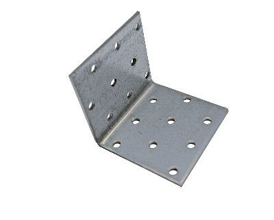 Ongelijkbenige versterkingshoek met multigaten 80x60x60mm (lxhxb)