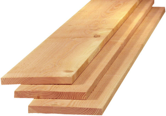 Douglas fijnbezaagde plank 2,2 x 17,5 x 400 cm, onbehandeld. (OP = OP)