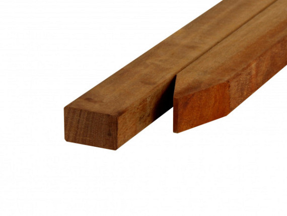 Regel hardhout Angelim Vermelho geschaafd/ gepunt 4.5x7.0x100cm