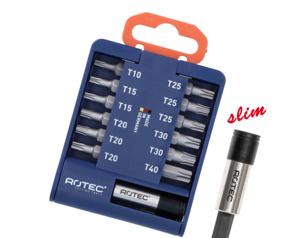 PRO Bitclip incl. 'SLIM' bithouder, bits TX 1x10/2x15/3x20/3x25/2x30/1x40 13-dlg, BASIC