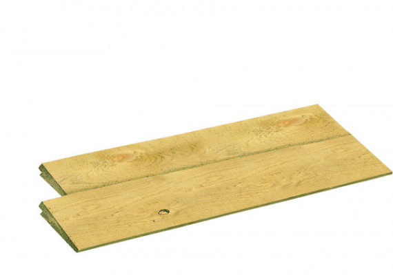 Scandinavisch vuren Zweeds rabat, 1 zijde geschaafd, 1 zijde fijnbezaagd 1,5-3 x 19,5 x 300 cm, groen geimpregneerd