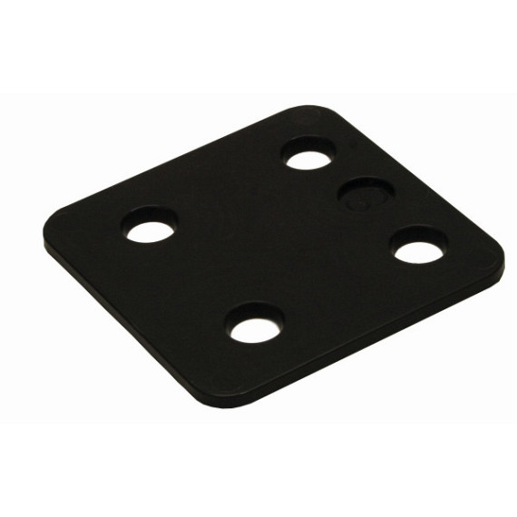 GB drukplaat zonder sleuf, 3x70x70mm, zwart, 48 stuks per zak