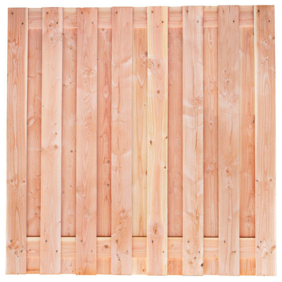Douglas fijnbezaagd plankenscherm 17-planks 16mm, 180 x 180 cm, onbehandeld.