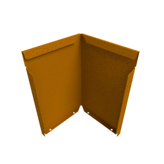 Kant-en-klare hoek Flexline 400 Corten incl. vebindingsset