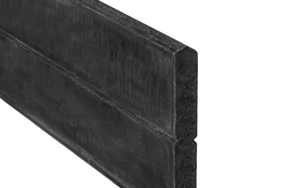 Betonplaat Blokhutprofiel motief 4,8 x 26 x 184 cm antraciet gecoat