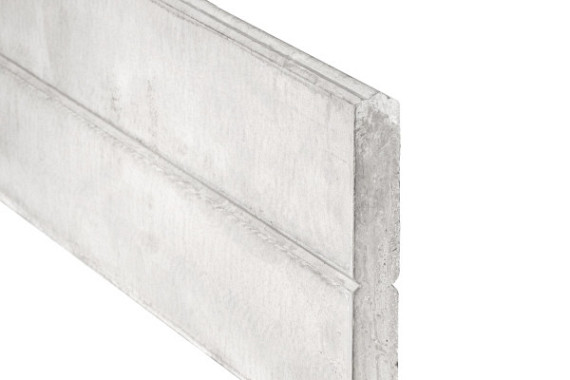 Betonplaat Blokhutprofiel motief 4,8 x 26 x 184 cm grijs ongecoat