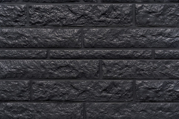 Betonplaat Rotsmotief 4,8 x 26 x 184 cm, antraciet gecoat