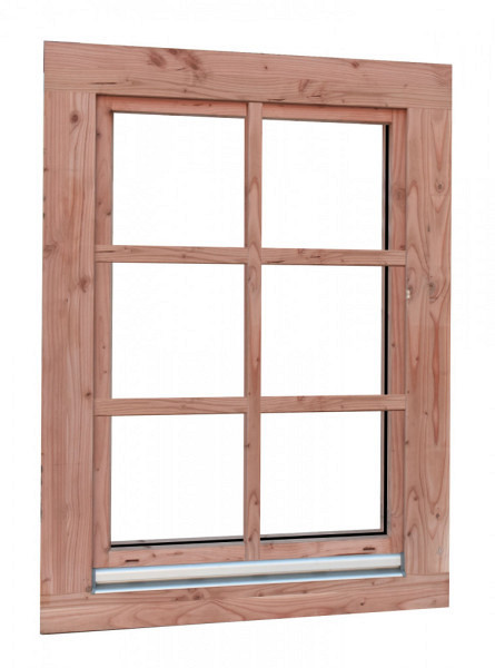Douglas draai-kiepraam Prestige met dubbelglas. 84,4 x 120,4 cm, transparant gespoten.