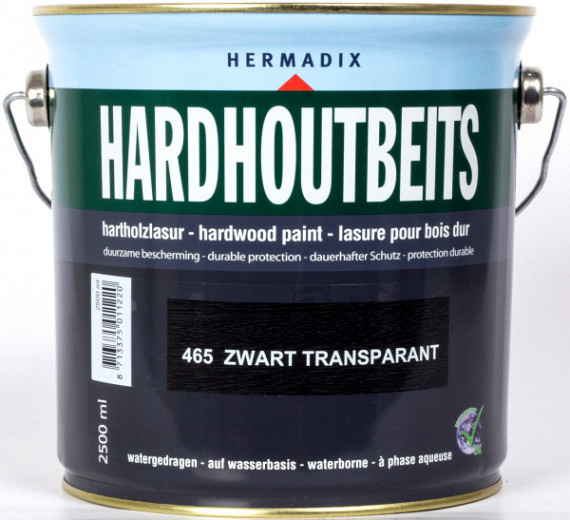 Hardhoutbeits 465 transparant zwart 2500 ml