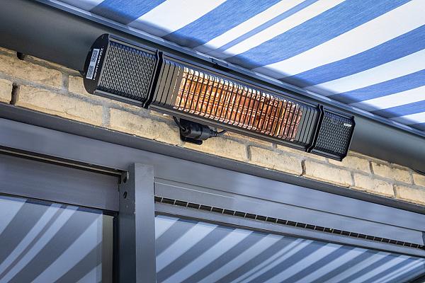 zonwering overkapping met heater