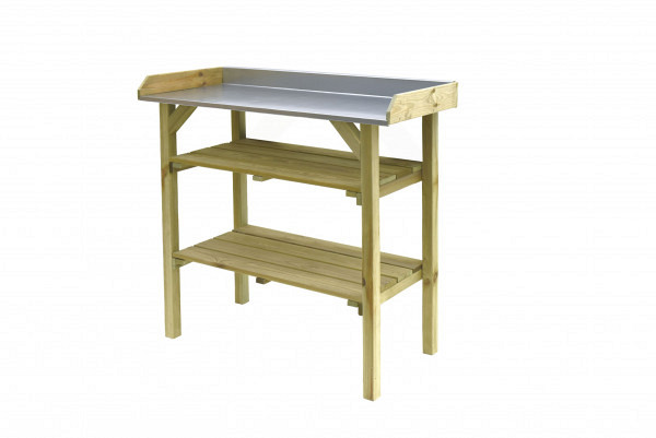 Carry Spin speler Tuinwerktafel douglas met zinken blad, 109 x 85 x 48 cm. | Nieuwenhuis Buitenleven Carry Spin speler Tuinwerktafel douglas met zinken blad, 109 x 85 x 48 cm. | Nieuwenhuis Buitenleven