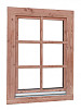 Douglas draai-kiepraam Prestige met dubbelglas, 84,4 x 120,4 cm, onbehandeld.