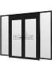 Steel Look raam 2760x2200mm zwart module C-01 met dubbele openslaande deuren