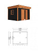 Buitenverblijf Casa 4850x3300x2600mm (bxdxh)