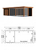 Buitenverblijf Siena 9300x4150x2500mm (bxdxh) combinatie 6, onbehandeld