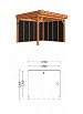 Buitenverblijf Casa 3750x3300x2600mm (bxdxh)