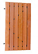 Hardhout plankendeur 100x180 cm op zwart stalen frame