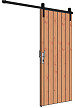 Douglas Schuifdeur enkel onbehandeld rechts open 980x1950 mm