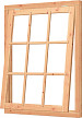 Douglas Uitzetraam onbehandeld met kozijn 1085x1430mm