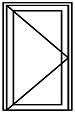 Enkele deur tbv Glazen voorwand (excl. voorwand)