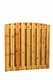 Grenen geschaafd plankenscherm 19-planks 15 mm, 180 x 180 cm, verticaal toog, groen geïmpregneerd.