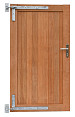 Hardhouten enkele toegangspoort, verticaal, 100 x 180 cm. Incl. beslag.