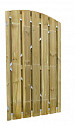 Grenen geschaafde plankendeur horizontaal op vertelbaar stalen frame 100 x 179 cm,