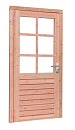 Douglas enkele 6-ruits deur Prestige met dubbelglas, linksdraaiend, 109 x 221 cm, onbehandeld.