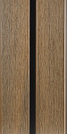WEO35-60 Alu cladding F-profiel Teak 65x80mm L-300 cm (0967)