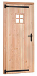 Douglas enkele 1-ruits deur inclusief kozijn, linksdraaiend, 90 x 201 cm, onbehandeld.