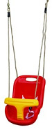 Babyzitje luxe rood/geel.