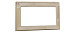 Vuren vast raam met melkglas, 71,2 x 43,8 cm, onbehandeld.