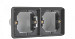 Hydro WD inbouwkader 2V horizontaal zwart