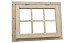 Vuren 6-ruits uitzetraam, 89,9 x 70,3 cm, onbehandeld.