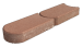 Graskantsteen Rood 22x12x4,5cm