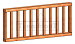 Veranda spijlen 1630x700mm onbehandeld hekwerk B