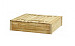 Zandbak Tom met deksel/zitbank 120 x 120 x 30 cm.