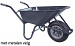 Kruiwagen HUMMER 85 L staal rondneus + metalen velg