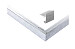 Daktrim aluminium recht t.b.v. maximale dakmaat 350 x 350 cm