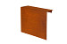 Overzetstuk corten muurelement recht 150x30x12,8 cm