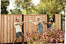Douglas geschaafd plankenscherm 17-planks 18 mm, 180 x 180 cm, onbehandeld.
