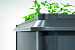 Bescherming tegen slakken t.b.v. Moestuinbox 102x53 cm kwartsgrijs metallic