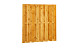 Grenen geschaafd plankenscherm 18-planks 13 mm, 180 x 180 cm recht, groen geïmpregneerd.