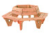 Douglas boombank, Ø 225/90, 91 cm hoog, blank